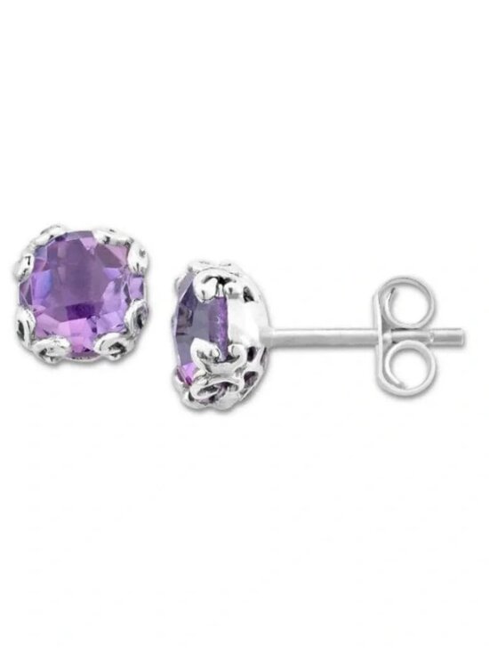 Samuel B. Jewelry - Samuel B. Jewelry Glow Studs Earrings - Amethyst NEW